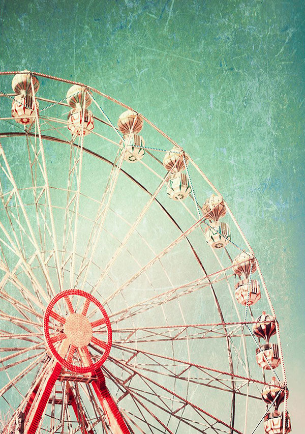 Mint Decoupage Paper A1 size Ferris Wheel