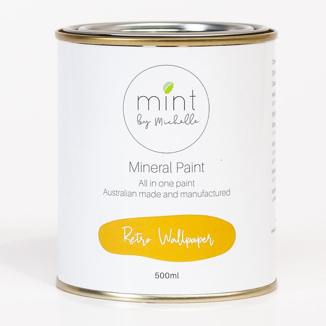Mint Mineral Paint Retro Wallpaper