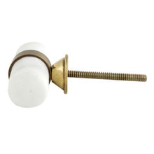 Load image into Gallery viewer, White Tube Stone Knob/Handle/Pull
