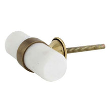 Load image into Gallery viewer, White Tube Stone Knob/Handle/Pull
