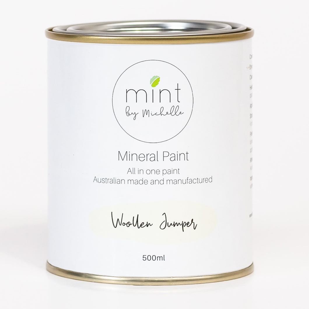 Mint Mineral Paint Woollen Jumper